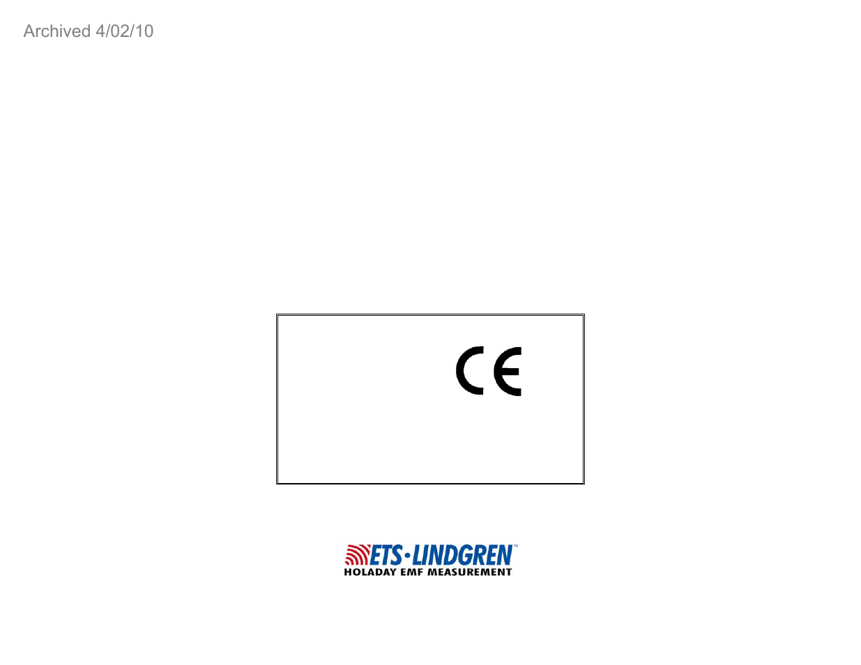 ETS-Lindgren FP5080 Isotropic Electric Field Probe (Archived) User Manual | 55 pages