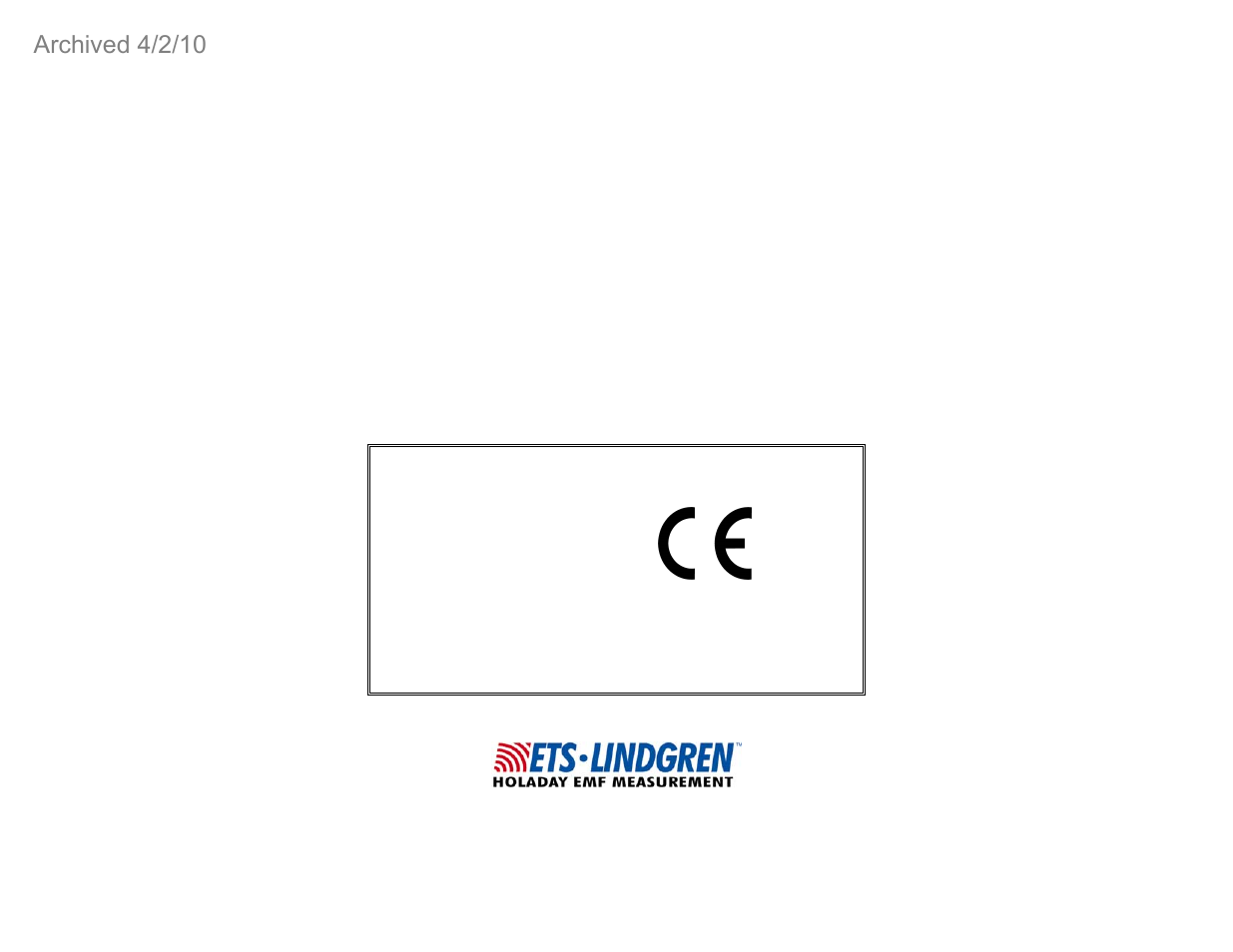 ETS-Lindgren HI-4455 Isotropic Field Probe (Archived) User Manual | 53 pages