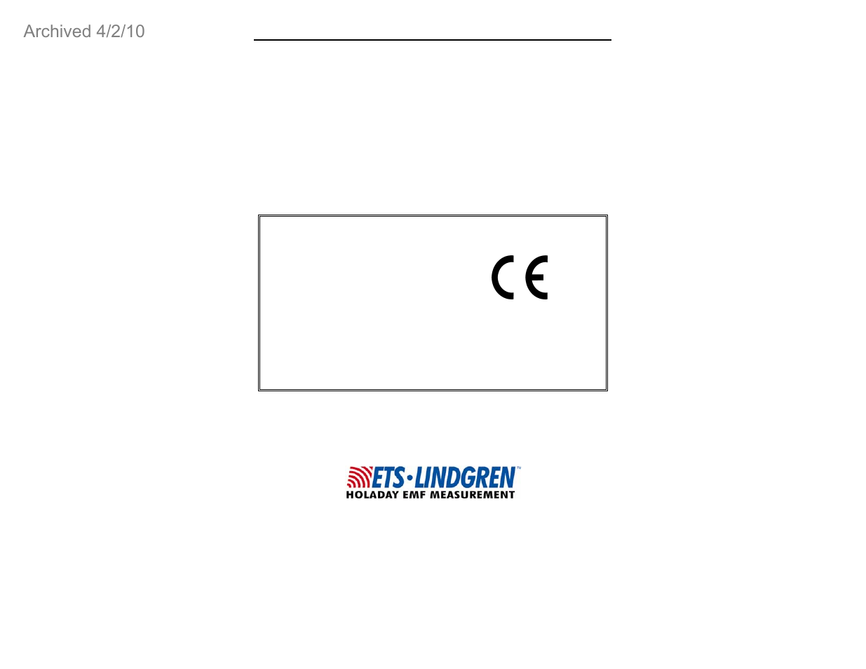 User's manual, Archived 4/2/10 | ETS-Lindgren HI-4455 Isotropic Field Probe (Archived) User Manual | Page 35 / 53