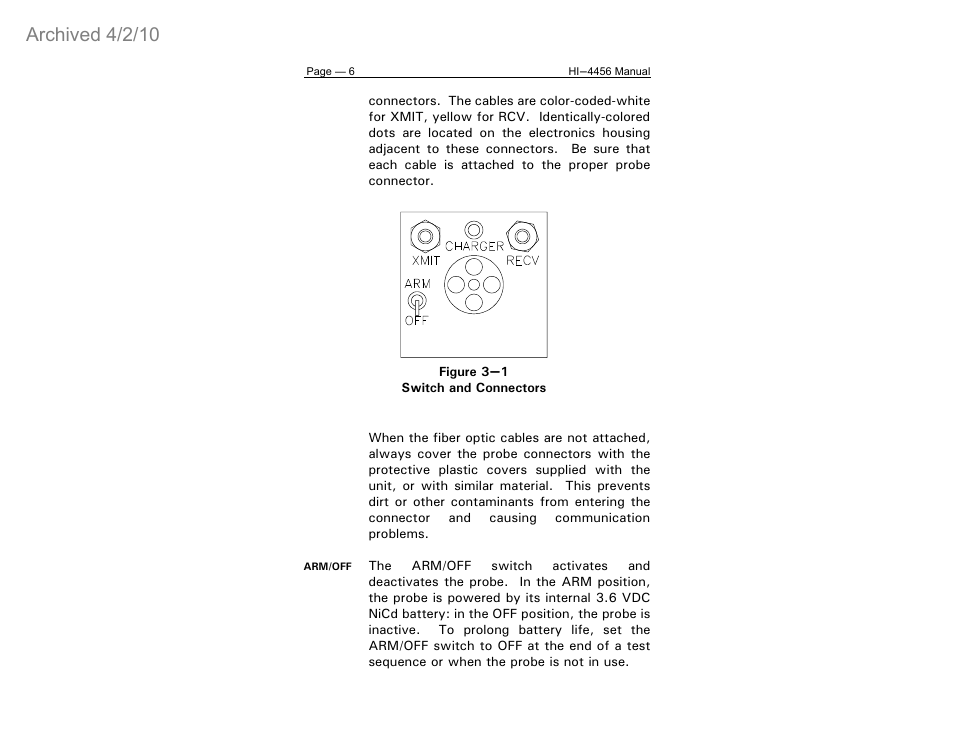 Archived 4/2/10 | ETS-Lindgren HI-4456 Isotropic Electric Field Probe (Archived) User Manual | Page 11 / 35