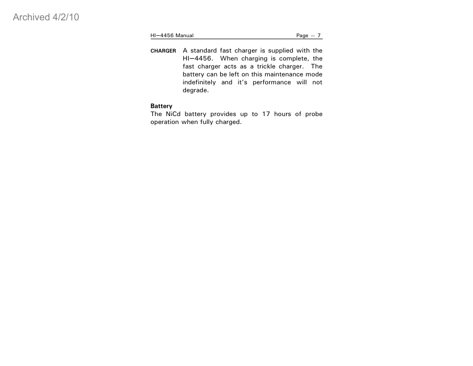 Archived 4/2/10 | ETS-Lindgren HI-4456 Isotropic Electric Field Probe (Archived) User Manual | Page 12 / 35
