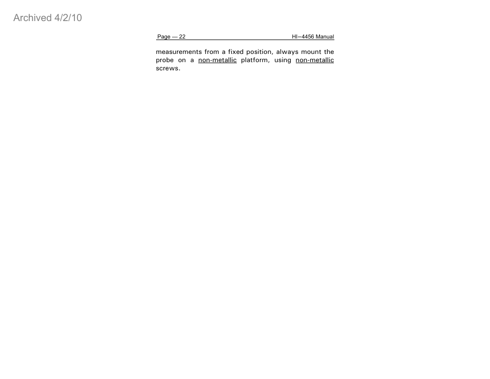 Archived 4/2/10 | ETS-Lindgren HI-4456 Isotropic Electric Field Probe (Archived) User Manual | Page 27 / 35