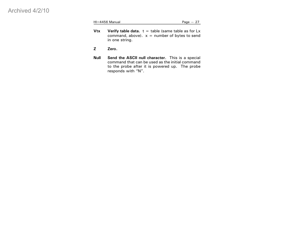 Archived 4/2/10 | ETS-Lindgren HI-4456 Isotropic Electric Field Probe (Archived) User Manual | Page 32 / 35