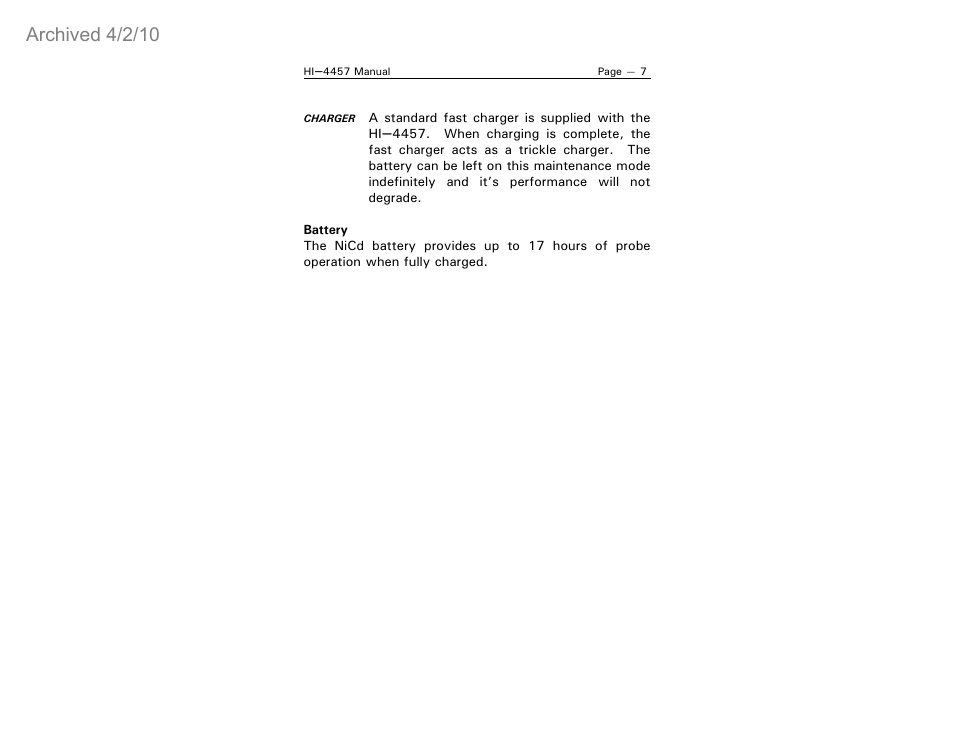Archived 4/2/10 | ETS-Lindgren HI-4457 Isotropic Magnetic Field Probe (Archived) User Manual | Page 12 / 36