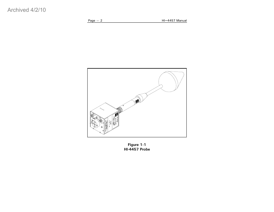 Archived 4/2/10 | ETS-Lindgren HI-4457 Isotropic Magnetic Field Probe (Archived) User Manual | Page 7 / 36