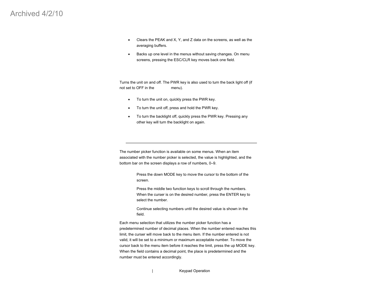 Archived 4/2/10 | ETS-Lindgren HI-4460 Graphical Readout (Archived) User Manual | Page 22 / 77