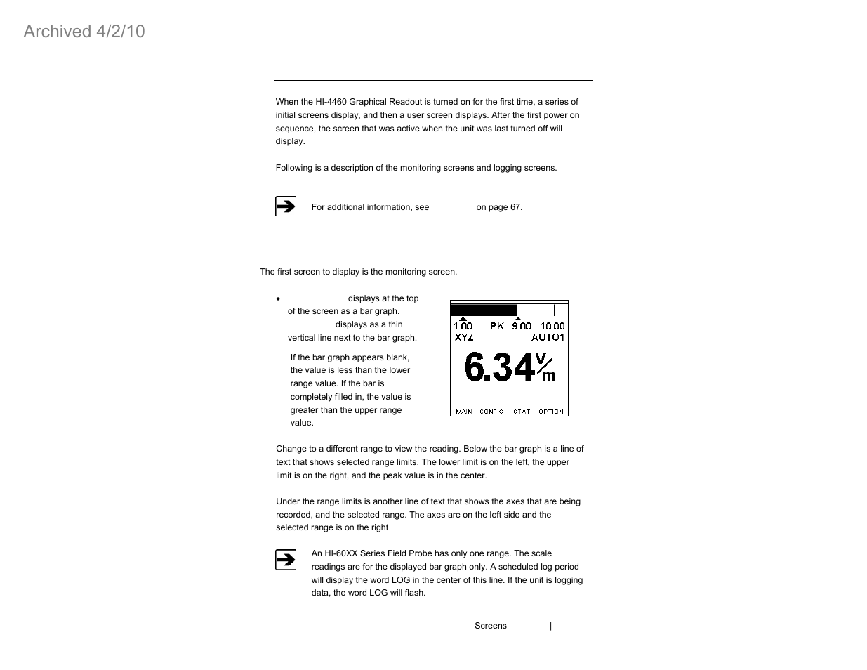 Archived 4/2/10, 0 screens | ETS-Lindgren HI-4460 Graphical Readout (Archived) User Manual | Page 23 / 77