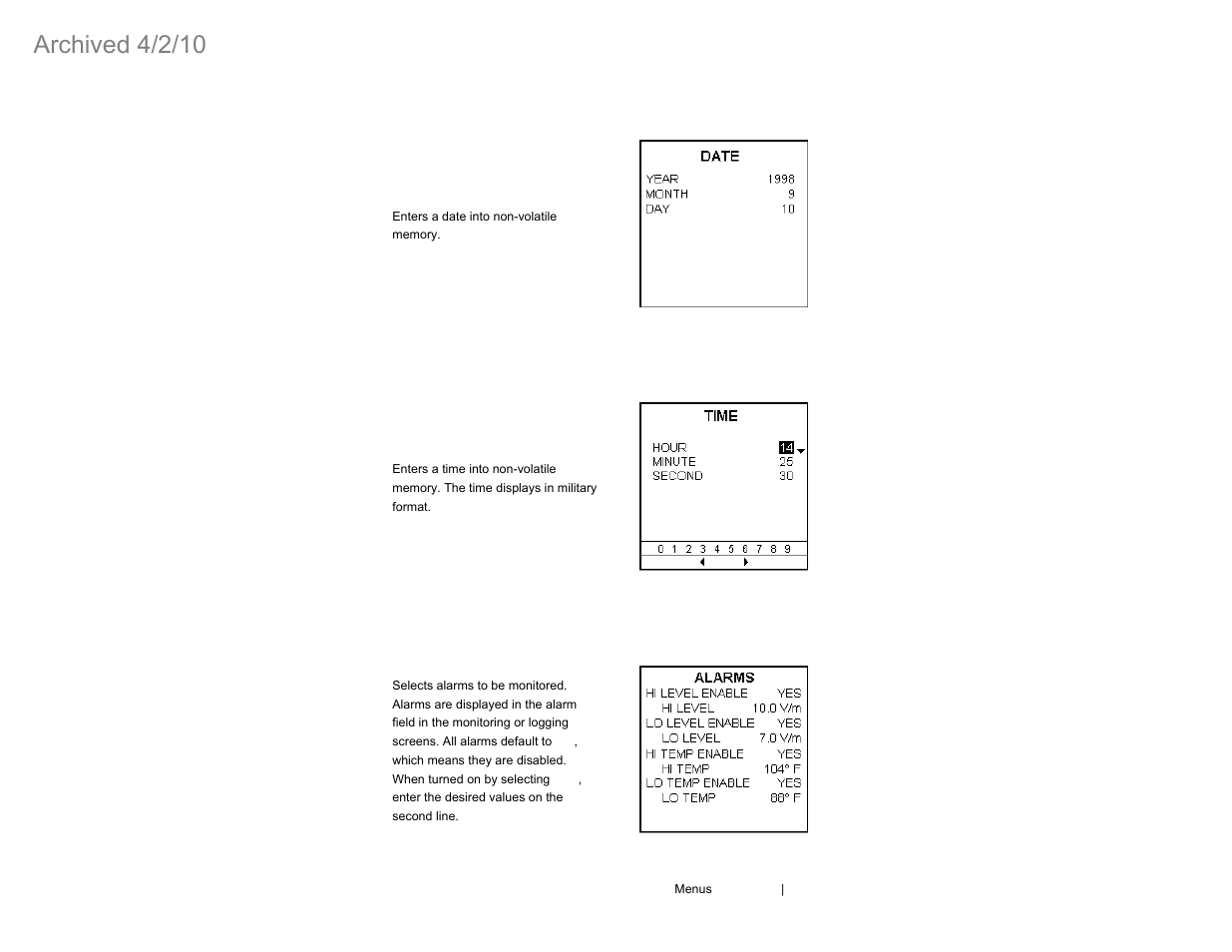 Archived 4/2/10 | ETS-Lindgren HI-4460 Graphical Readout (Archived) User Manual | Page 33 / 77