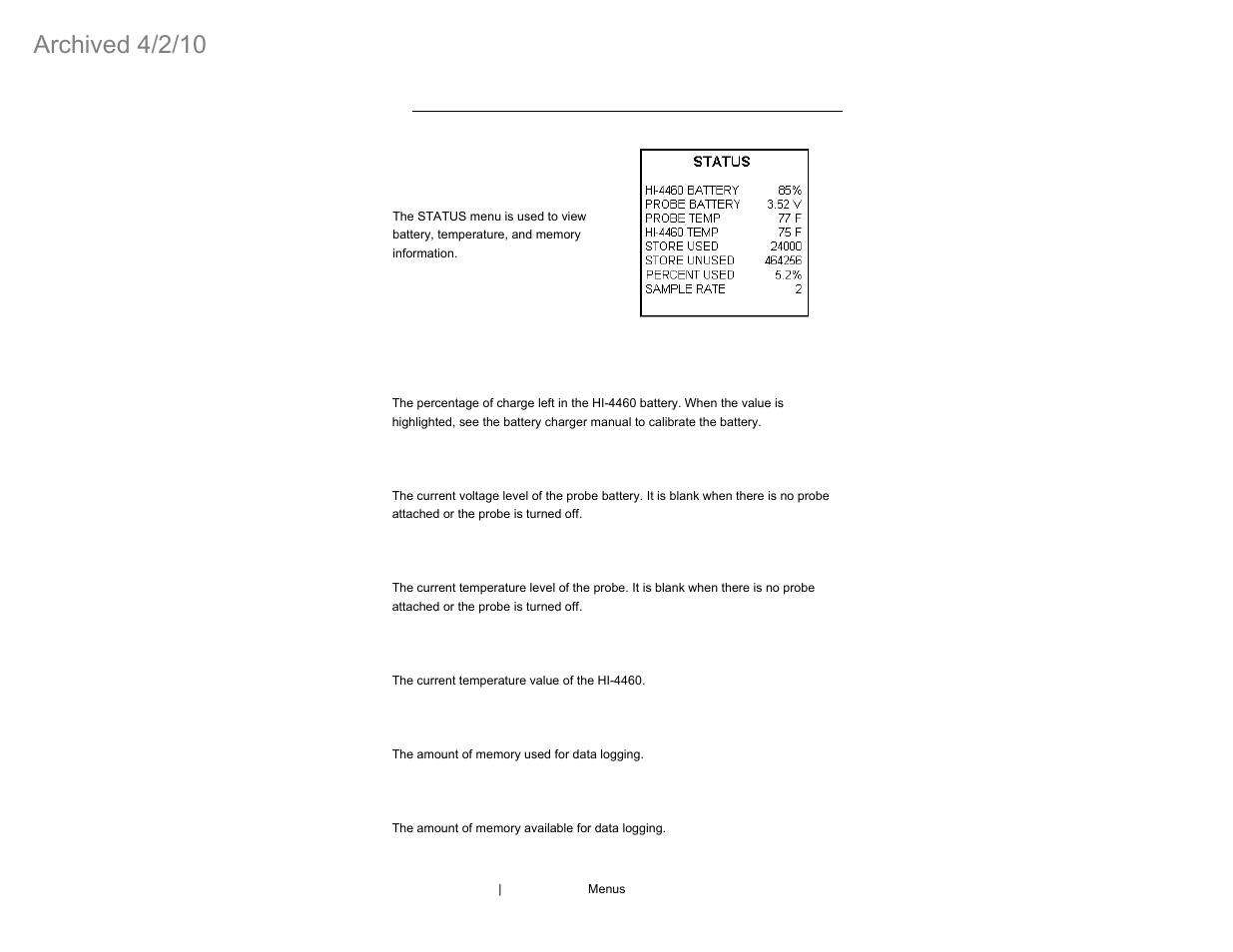 Archived 4/2/10 | ETS-Lindgren HI-4460 Graphical Readout (Archived) User Manual | Page 36 / 77