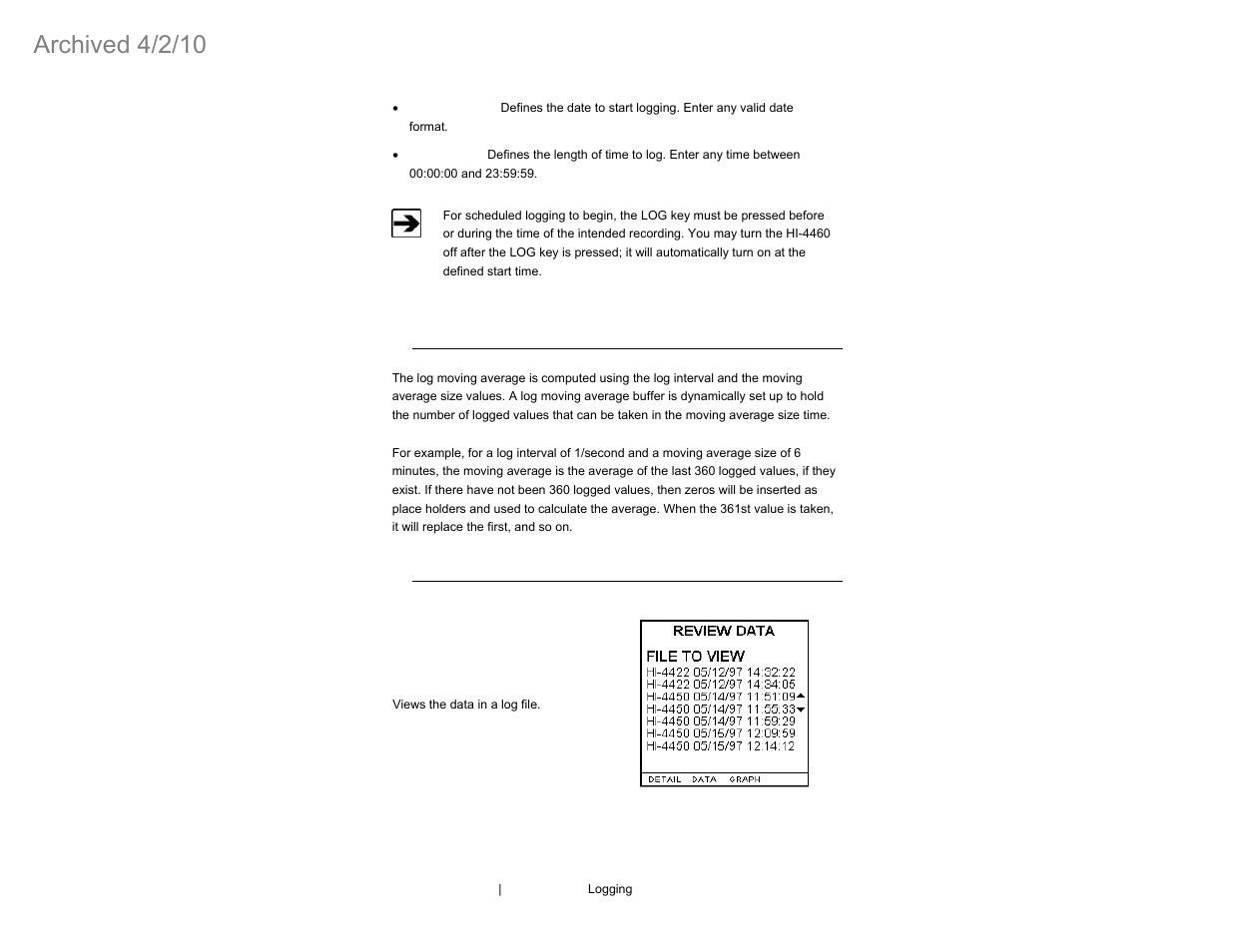 Archived 4/2/10 | ETS-Lindgren HI-4460 Graphical Readout (Archived) User Manual | Page 44 / 77