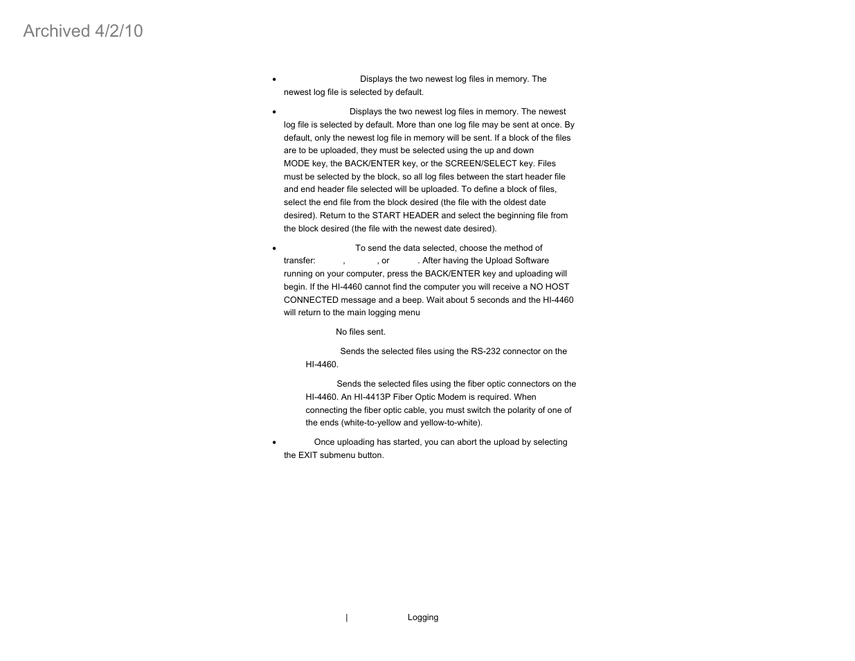 Archived 4/2/10 | ETS-Lindgren HI-4460 Graphical Readout (Archived) User Manual | Page 46 / 77