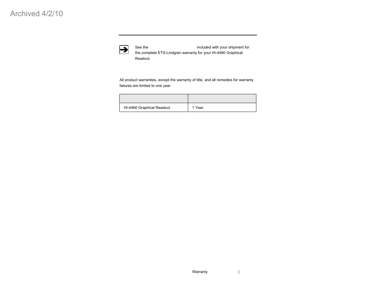 Archived 4/2/10 | ETS-Lindgren HI-4460 Graphical Readout (Archived) User Manual | Page 75 / 77