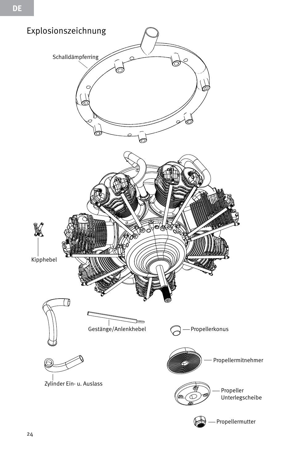 Explosionszeichnung | Evolution Engines E7260 User Manual | Page 24 / 56