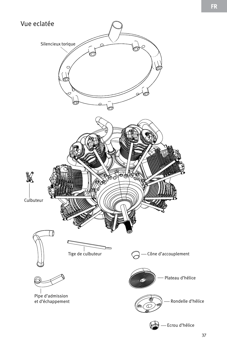 Vue eclatée | Evolution Engines E7260 User Manual | Page 37 / 56