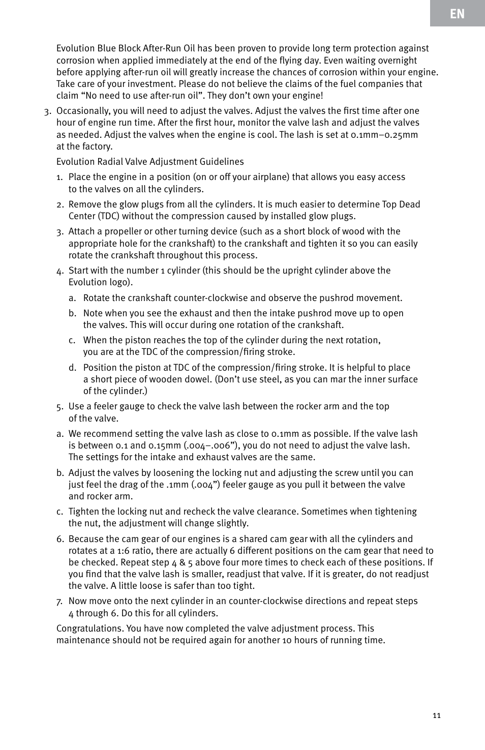 Evolution Engines E999 User Manual | Page 11 / 60