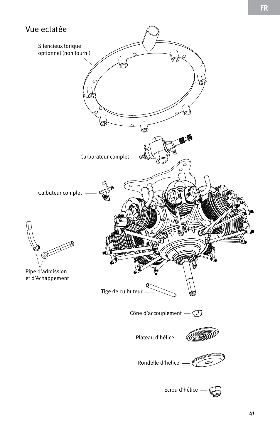 Vue eclatée | Evolution Engines E999 User Manual | Page 41 / 60