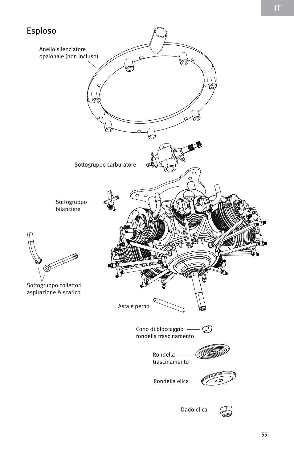 Esploso | Evolution Engines E999 User Manual | Page 55 / 60