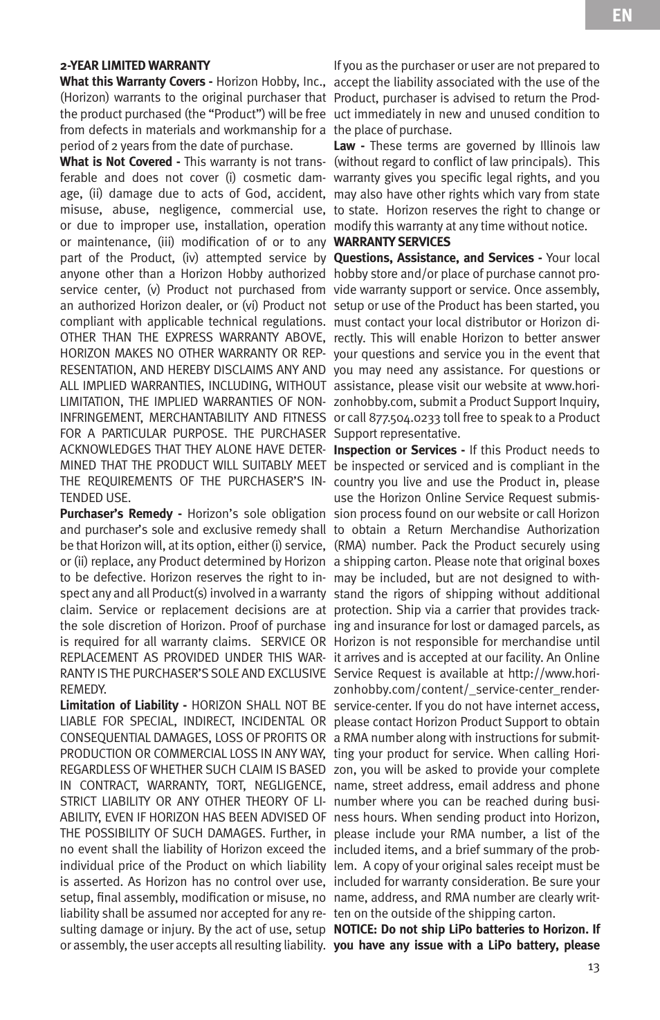 Evolution Engines 91NX User Manual | Page 13 / 15