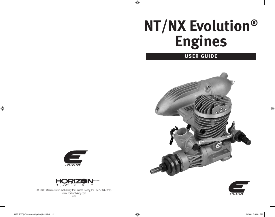 Evolution Engines NX Evolution User Manual | 6 pages