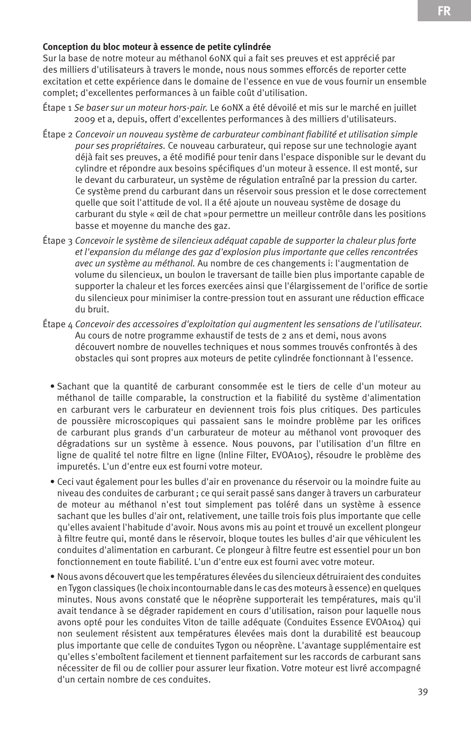 Evolution Engines Gas RC User Manual | Page 39 / 72
