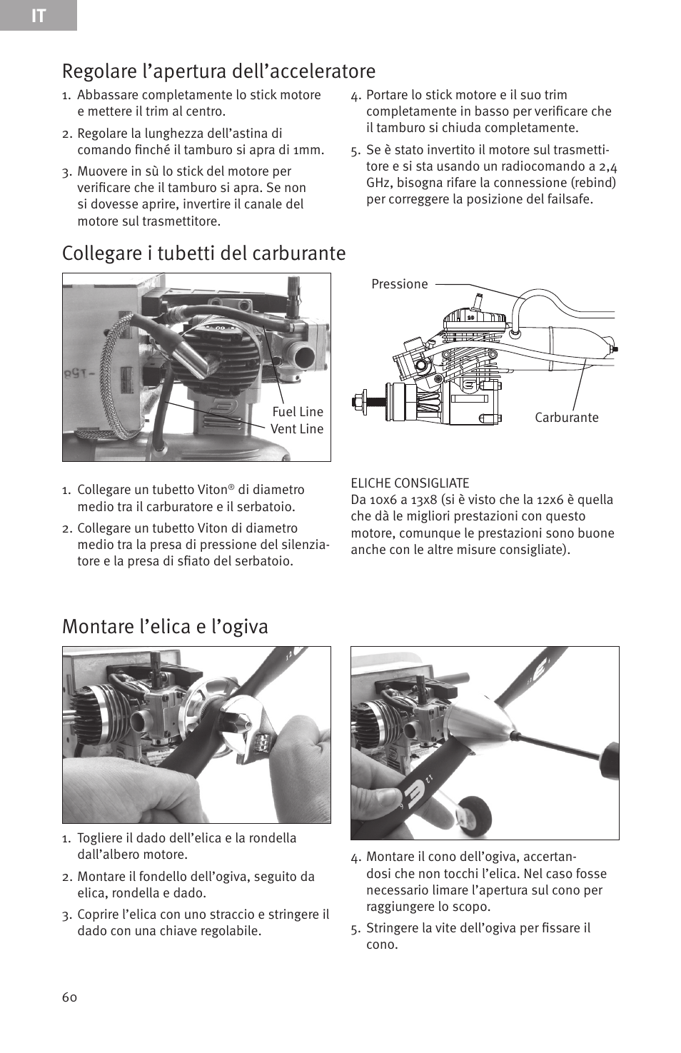 Evolution Engines Gas RC User Manual | Page 60 / 72
