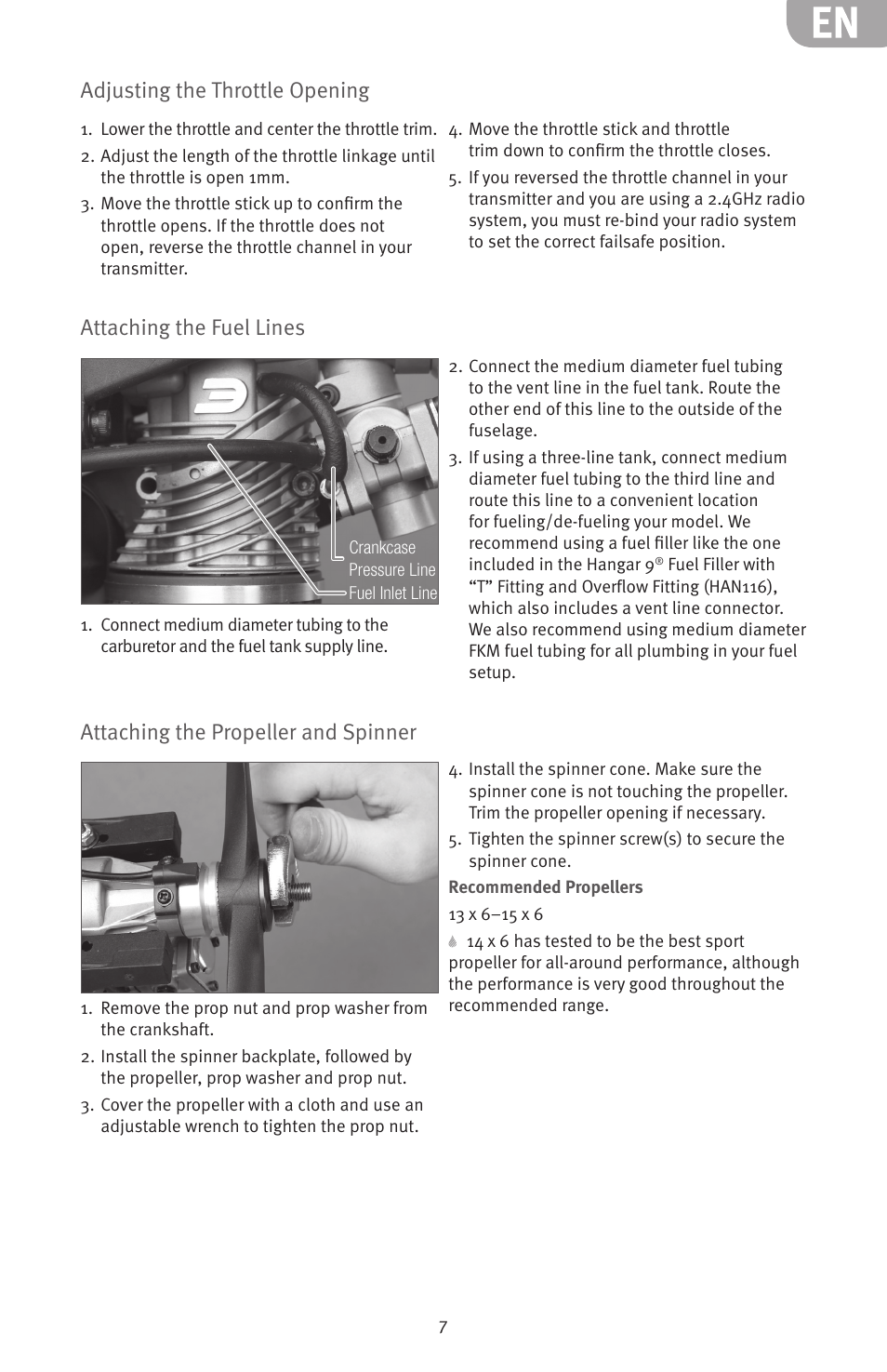 Evolution Engines 15GX2 15cc User Manual | Page 7 / 20