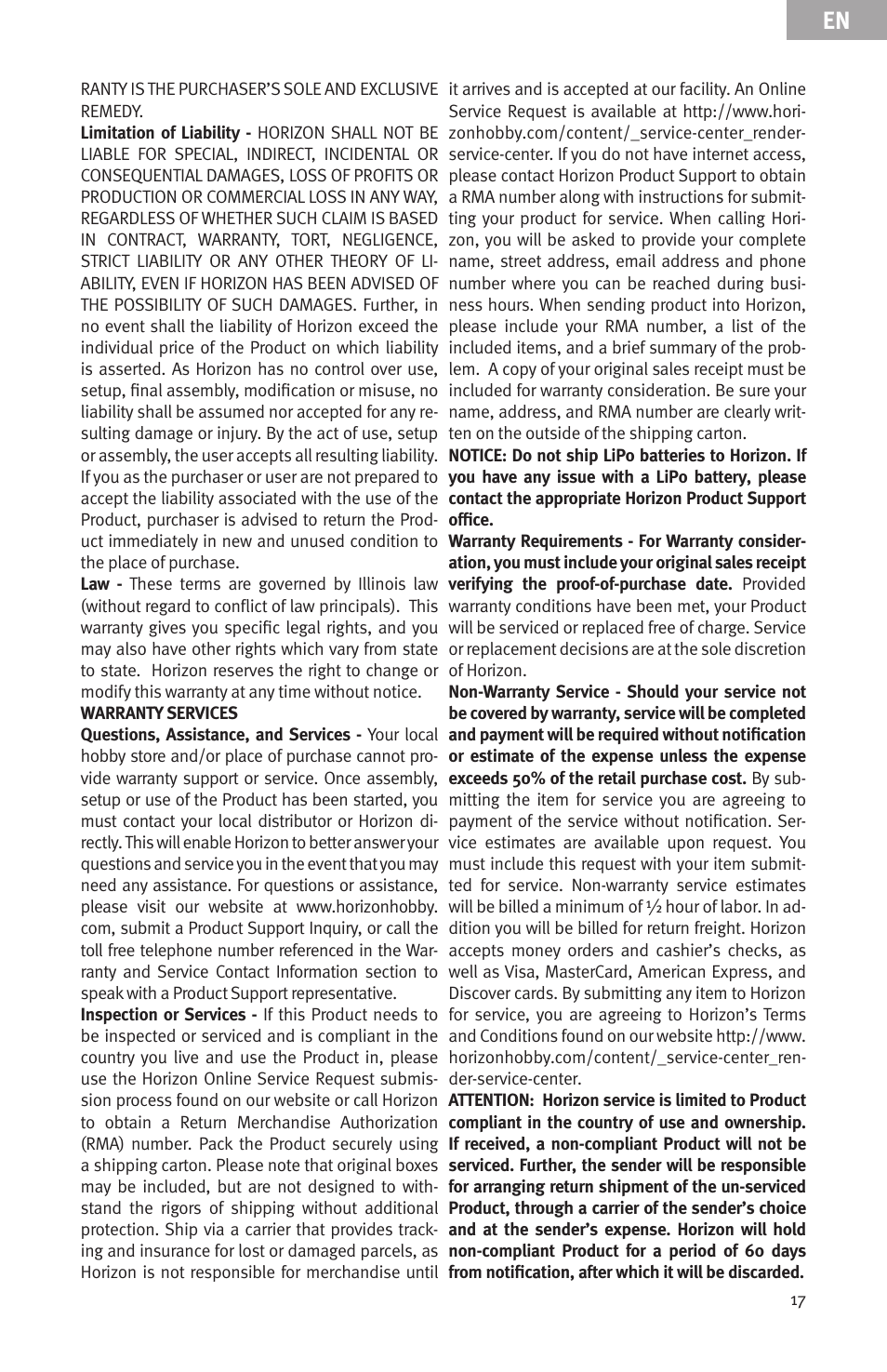 Evolution Engines 15GX 15cc User Manual | Page 17 / 19