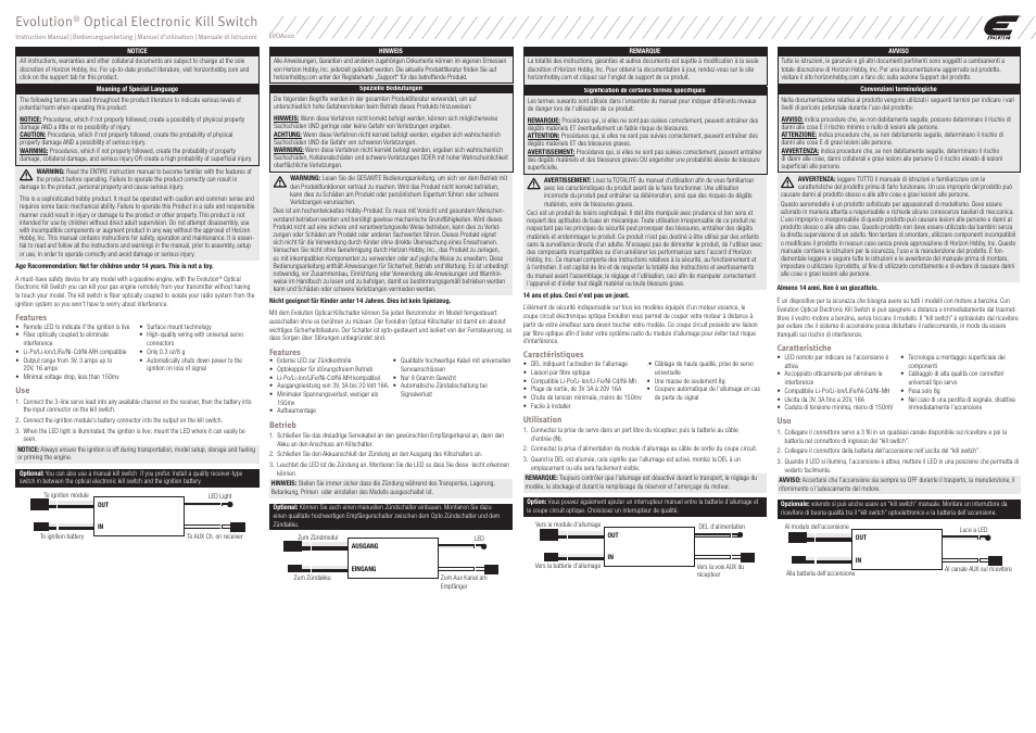 Evolution Engines EVOA100 User Manual | 3 pages