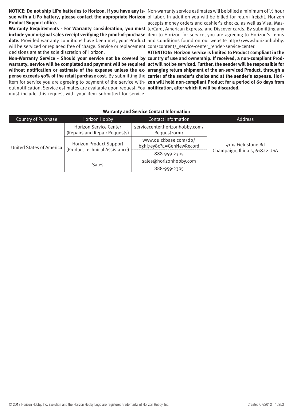 Evolution Engines EVOA108 User Manual | Page 2 / 2