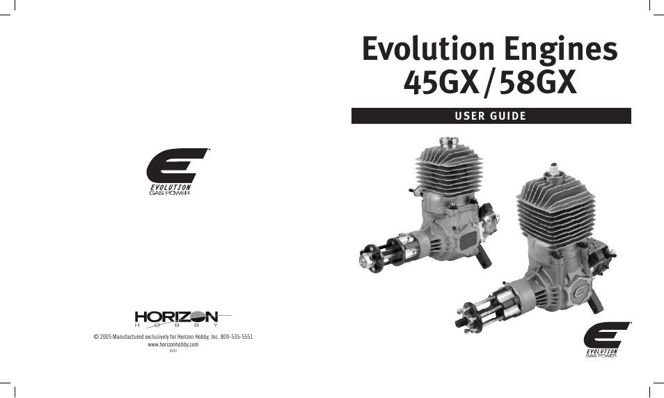 Evolution Engines 58GX User Manual | 6 pages