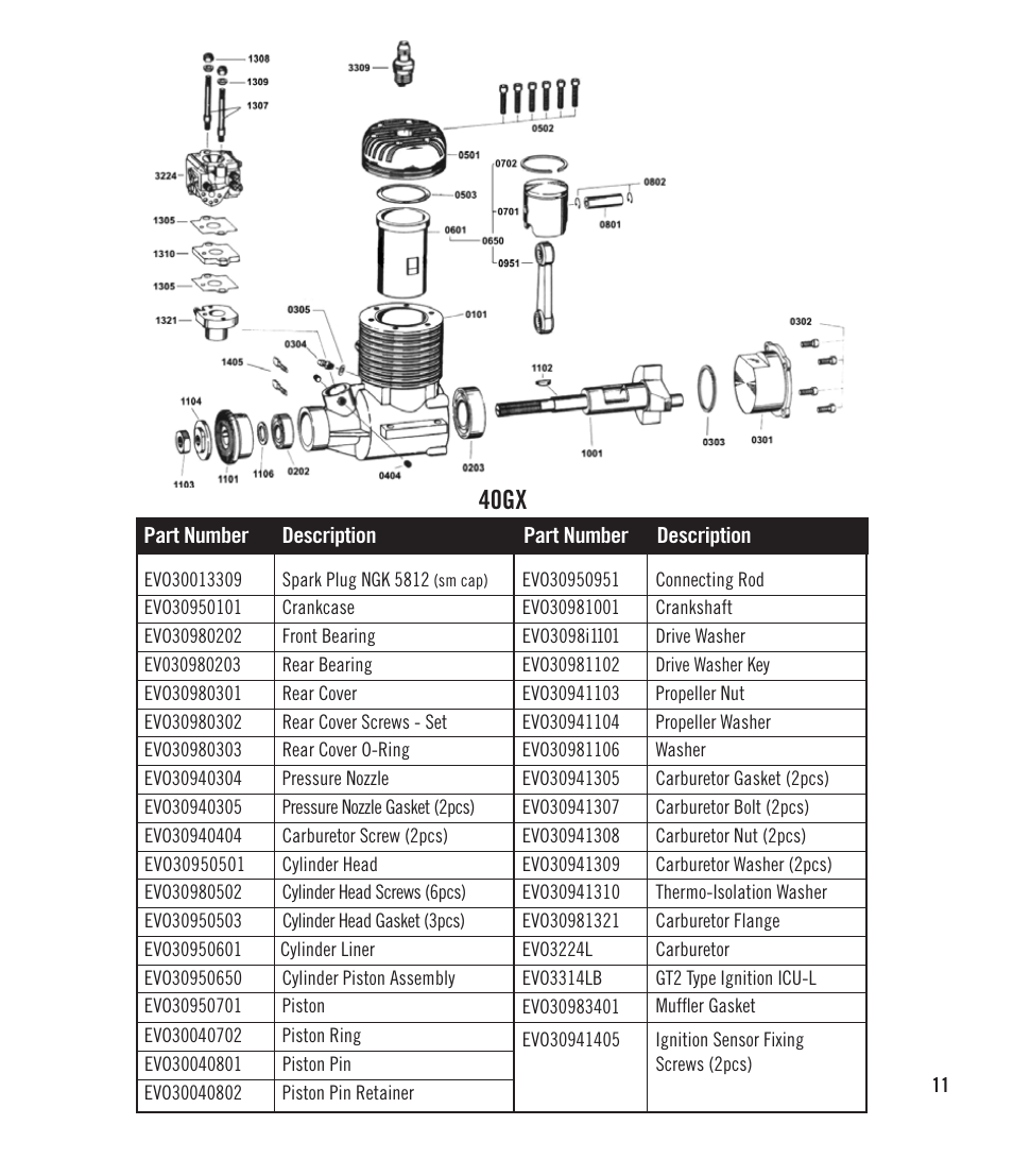 40gx | Evolution Engines EVOE40GX User Manual | Page 11 / 12