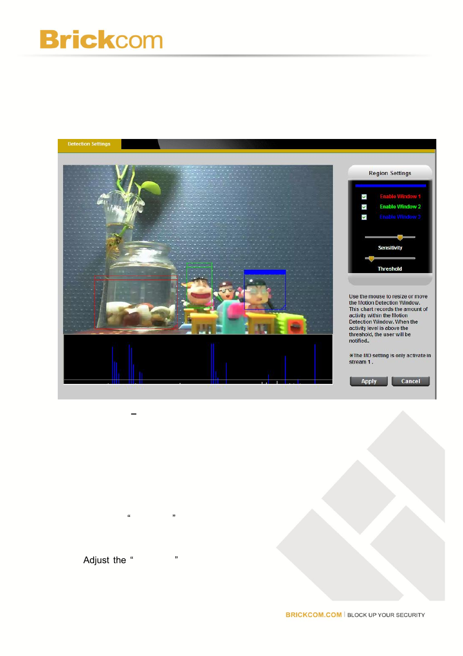 Motion detection | Brick Computer CB-102A User Manual | Page 66 / 85