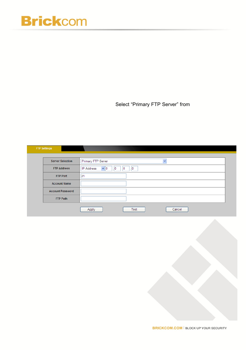 Notifications, Ftp settings | Brick Computer CB-102A User Manual | Page 69 / 85