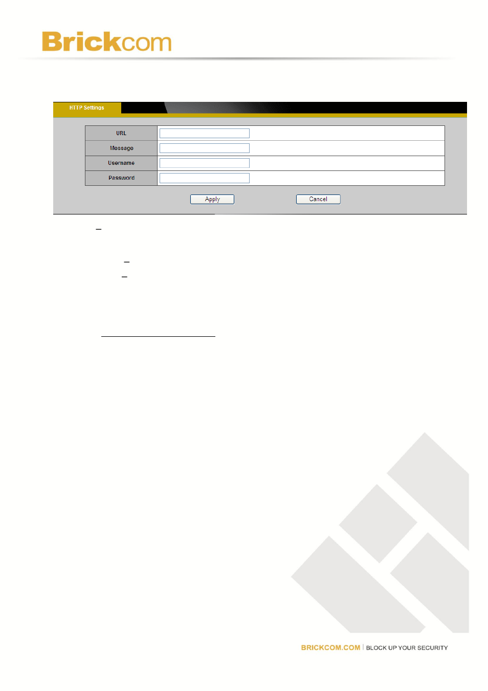 Http settings | Brick Computer CB-102A User Manual | Page 72 / 85