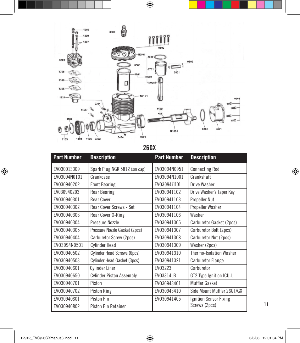 26gx | Evolution Engines 26GX User Manual | Page 12 / 12