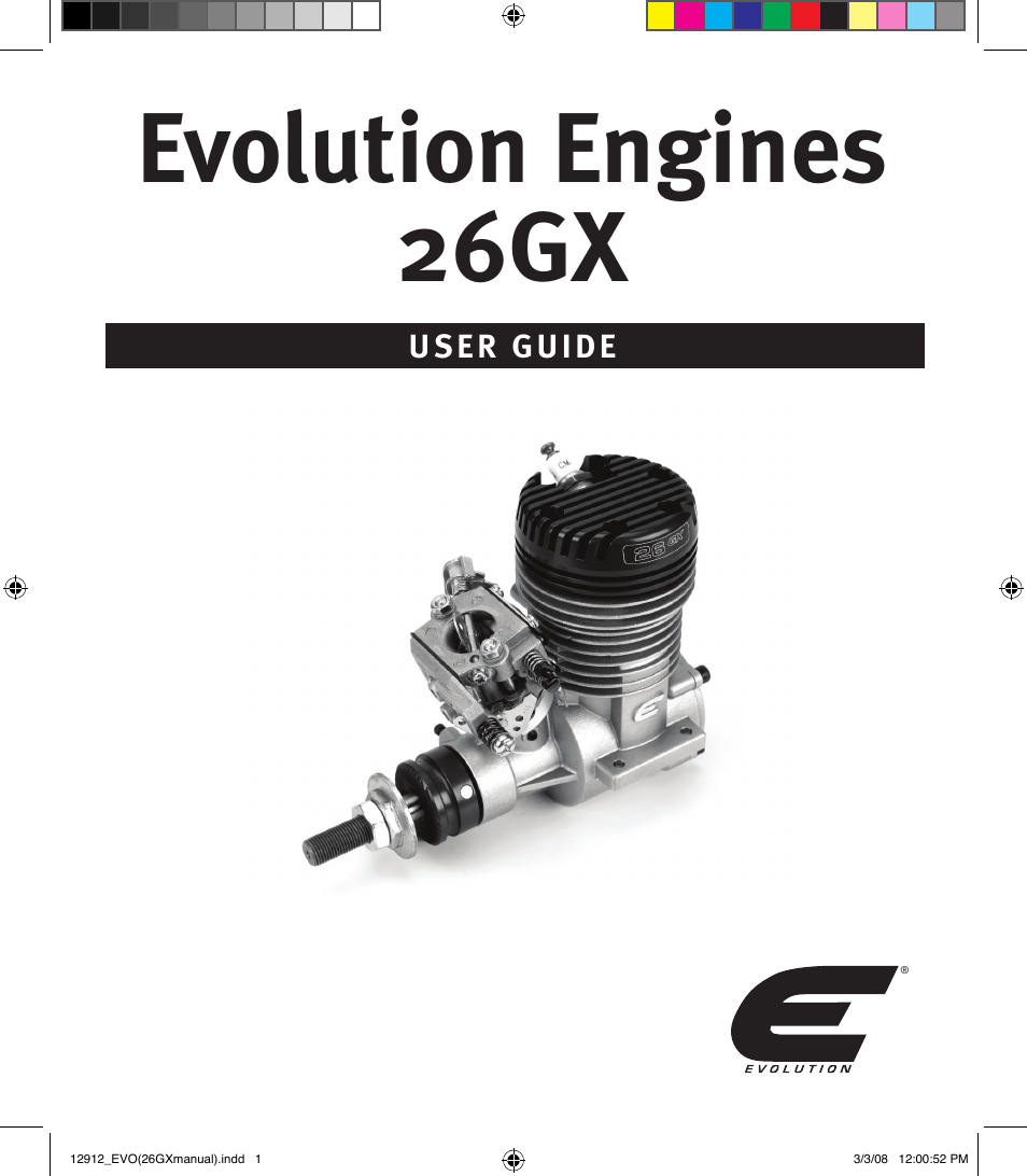 Evolution engines 26gx | Evolution Engines 26GX User Manual | Page 2 / 12