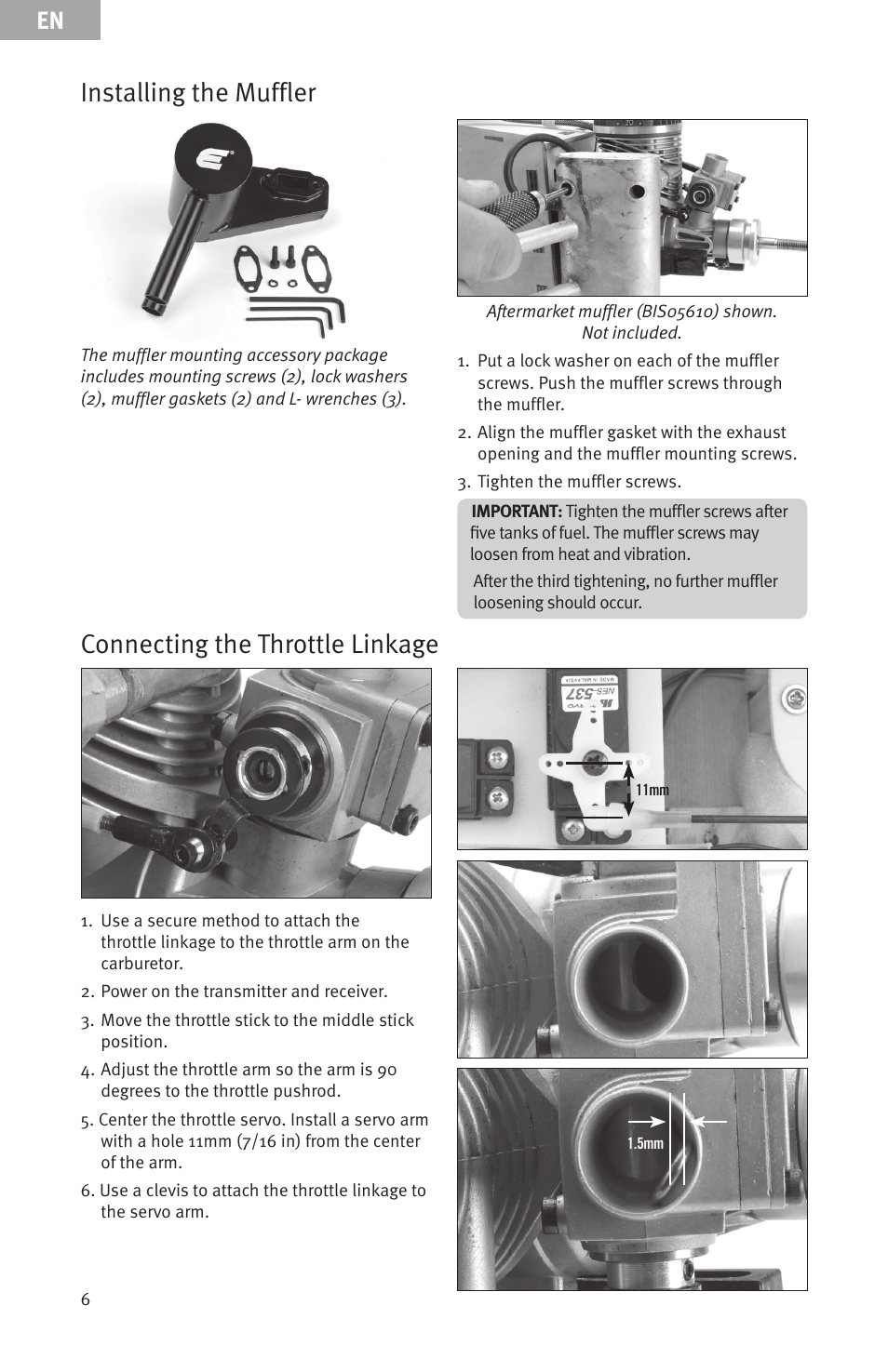 Evolution Engines EVOE20GX User Manual | Page 6 / 19
