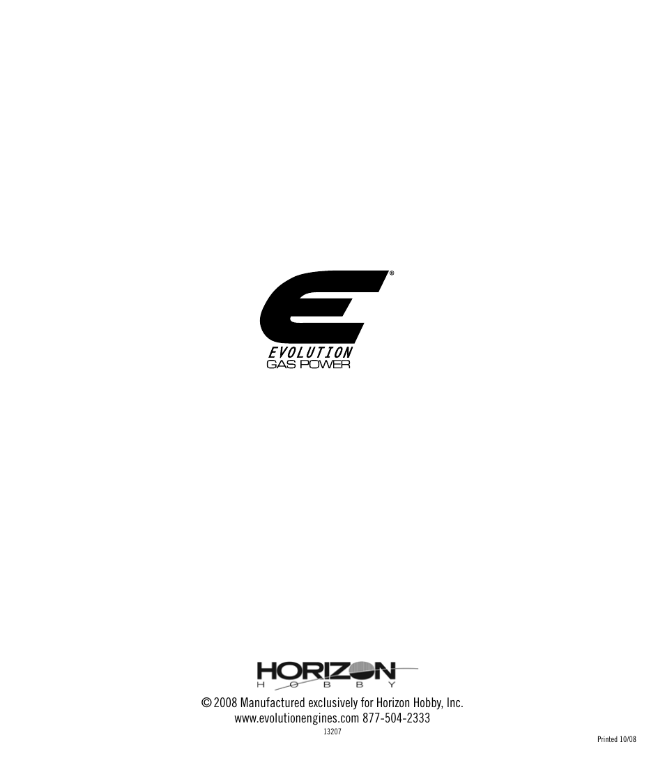 Evolution Engines 152GX User Manual | 16 pages