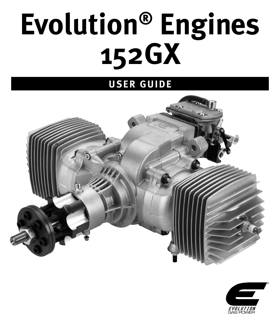 Evolution, Engines, 152gx | Evolution Engines 152GX User Manual | Page 2 / 16