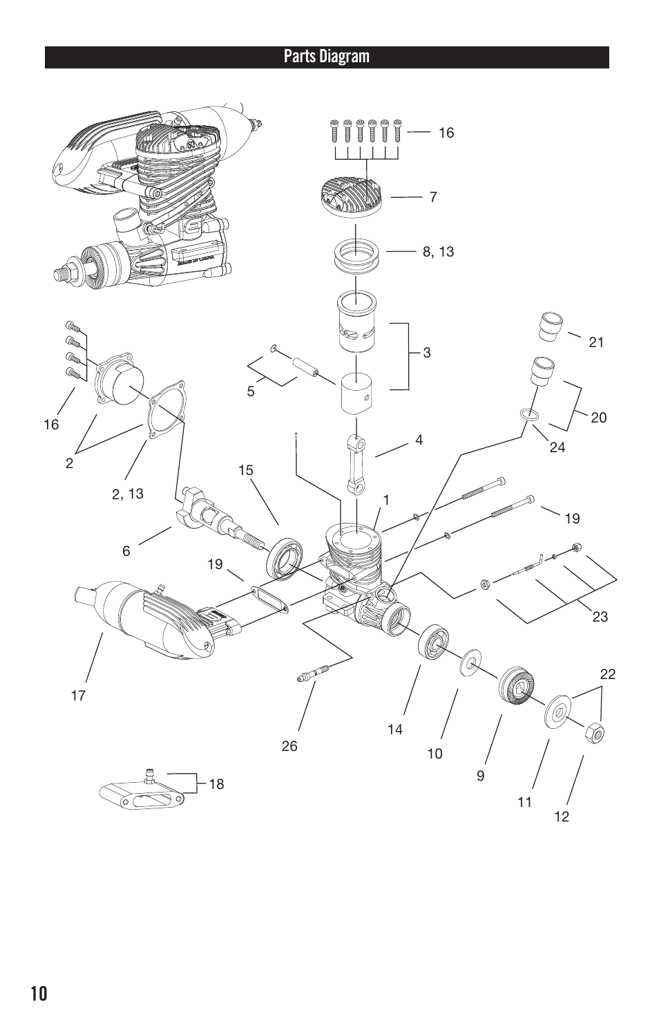 Parts diagram | Evolution Engines EVOE0605 User Manual | Page 10 / 12