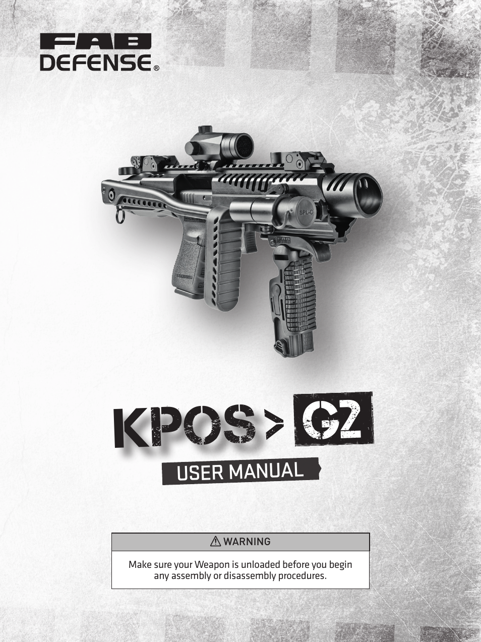 FAB Defense Kpos G2 Glock User Manual | 8 pages