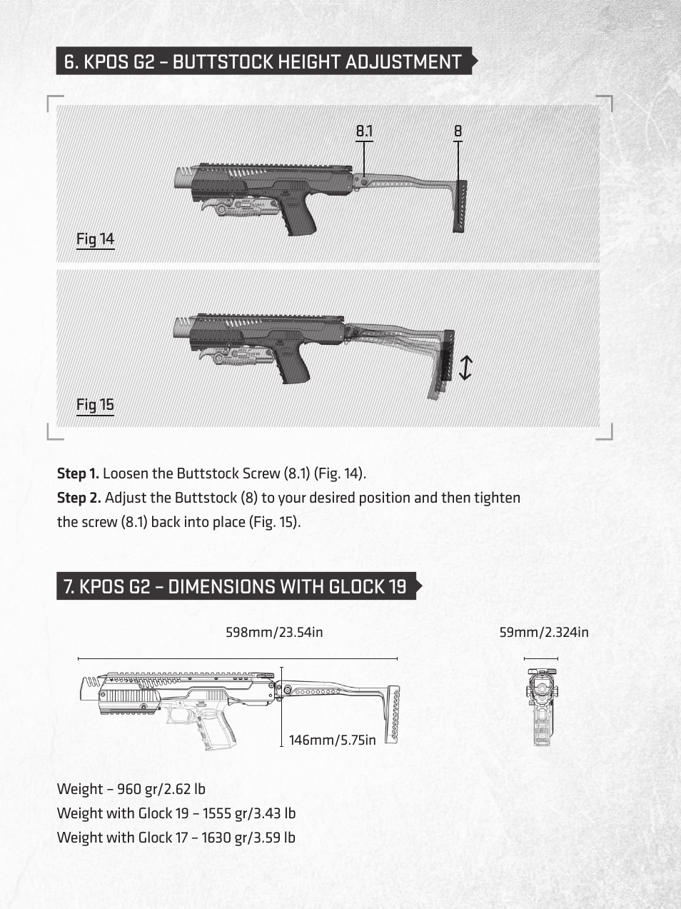 FAB Defense Kpos G2 Glock User Manual | Page 7 / 8