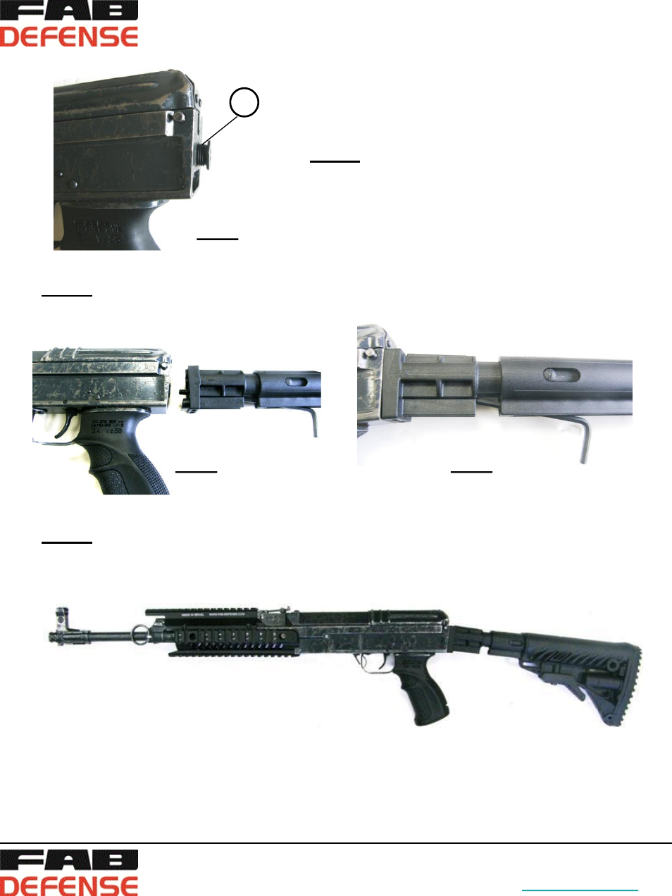 Step 3, Fig. 3, Step 4 | Fig. 4 fig. 5 step 5 | FAB Defense SBT- V58 Buffer Tube User Manual | Page 2 / 2