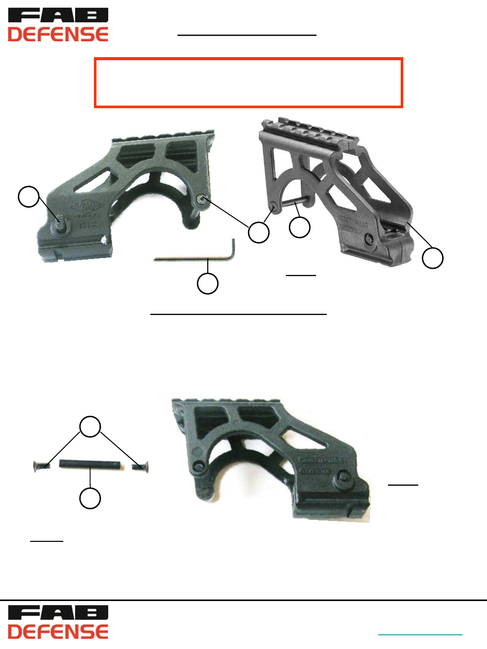 FAB Defense GIS - Glock Scope Mount User Manual | 3 pages