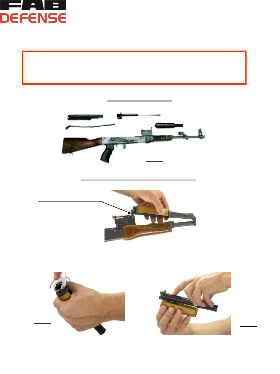 FAB Defense AK 74 - Handguards User Manual | 4 pages