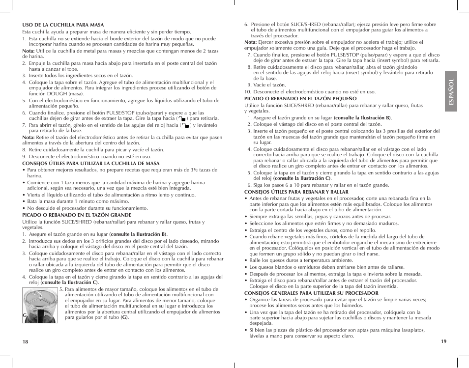 FARBERWARE FP3000FBS 12-Cup Food Processor User Manual | Page 10 / 15