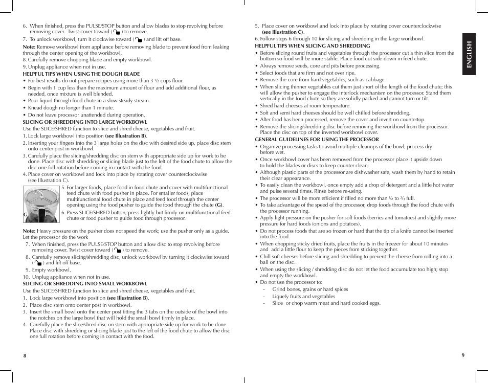 FARBERWARE FP3000FBS 12-Cup Food Processor User Manual | Page 5 / 15