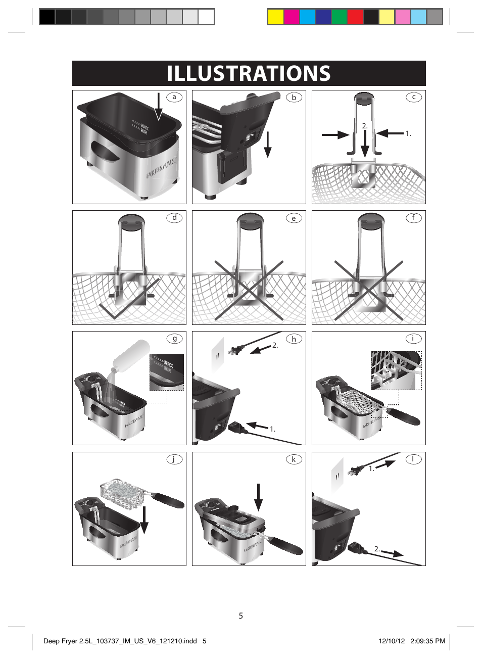 Illustrations | FARBERWARE 103737 2.5L Dual Deep Fryer User Manual | Page 5 / 15