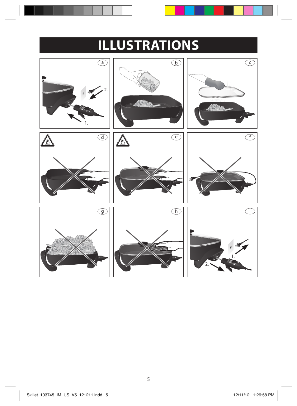 Illustrations | FARBERWARE 103745 Non-Stick Electric Skillet User Manual | Page 5 / 11
