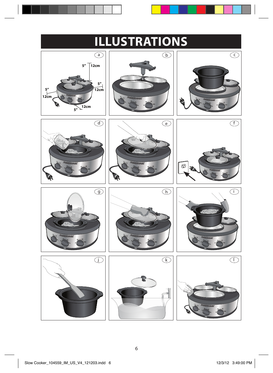 Illustrations | FARBERWARE 104559 3 Crock 1.5 Qt. Oval Slow Cooker User Manual | Page 6 / 15